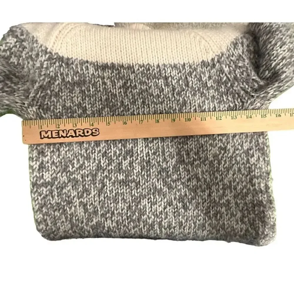 J. Crew colorblock cozy turtleneck sweater, cream & heather women’s size xxs